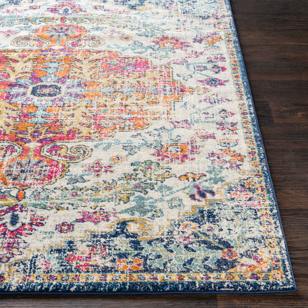 Harput Traditional Saffron, Light Gray Area Rug, 2'x3'