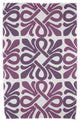 30x60" Tiki Square, Geometric Print Beach Towel, Purple