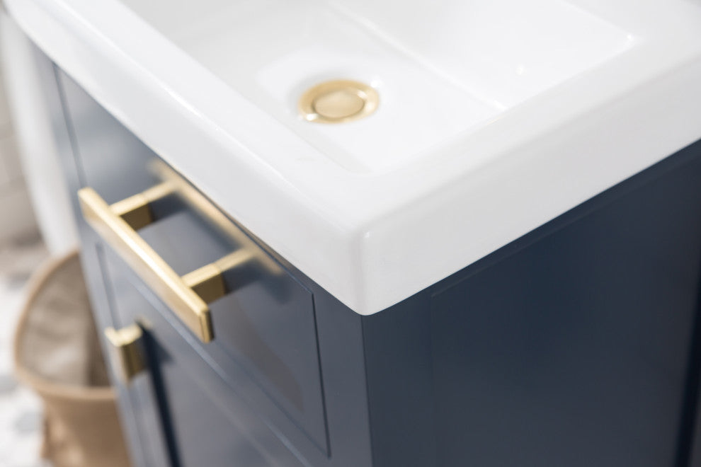 Water Creation Mia 18" Single Vanity With Single Door, Monarch Blue