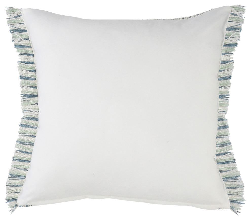 Interwoven Coastal Delight Fringed Throw Pillow