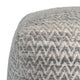 Pasargad Home Galaxy Silk & Wool Grey Pouf