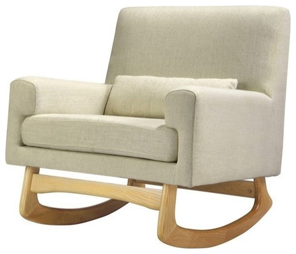 Nursery Works Sleepytime Rocker, Oatmeal Weave Fabric With Light Legs