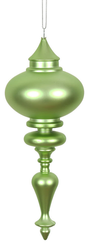 Vickerman N175054D 8" Celadon Matte Finial Ornament, Pack of 3