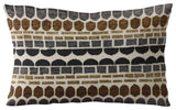 Plutus Green, Gray Harmony Border Luxury Throw Pillow, 22"x22"