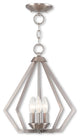 Prism 3-Light Mini Chandelier/Ceiling Mount, Brushed Nickel