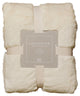 Luxe Faux Fur Throw Blanket, Cream, 58"x60"