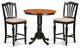 3 Pc Counter Height Table, Chair Set, High Table, 2 Counter Height Dining Chair.