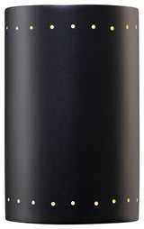 Ambiance Large Cylinder, Closed Top Wall Sconce, Matte Black, Dedicated LED