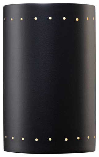 Ambiance Large Cylinder, Closed Top Wall Sconce, Matte Black, Dedicated LED