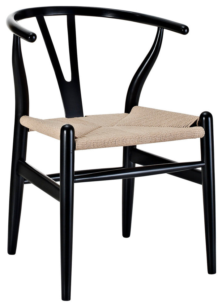 Amish Dining Wood Armchair, Black