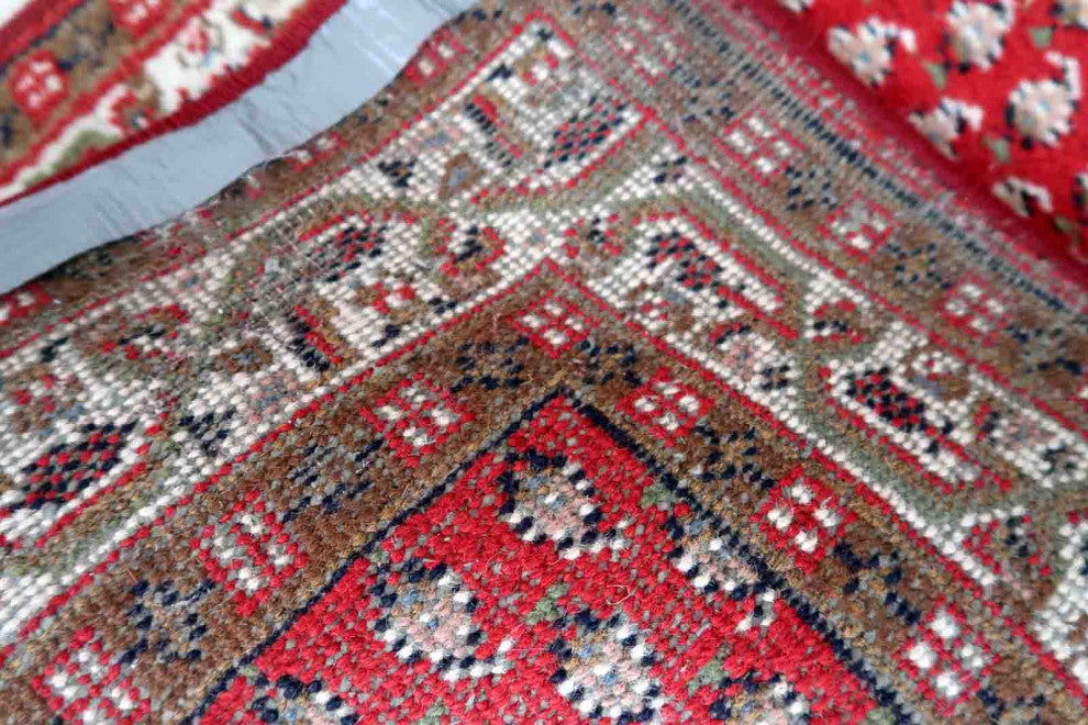 Handmade Vintage Indian Seraband Rug 2.4'x4.5', 74cmx140cm, 1970s