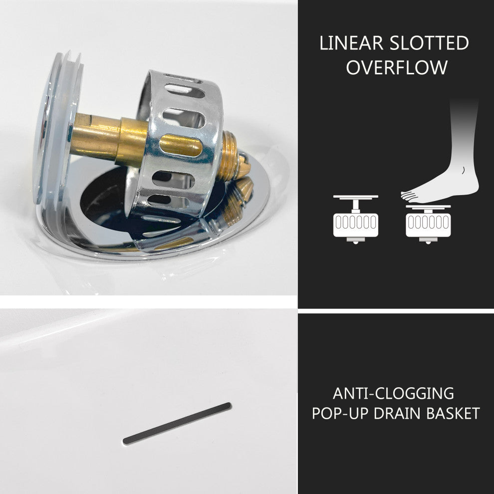 Acrylic Roll-Top Freestanding Flatbottom Soaking Bathtub, Black, 65"30"