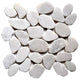 Milky white xl sliced jumbo pebble tile 12x12 for flooring use