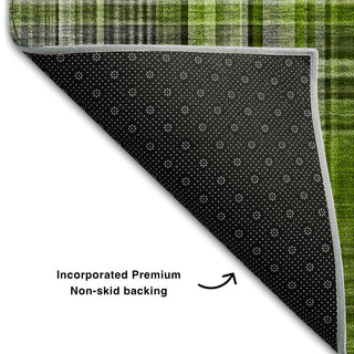 Premium Machine Washable Mayfield AMF541 Green 3' x 5' Rug