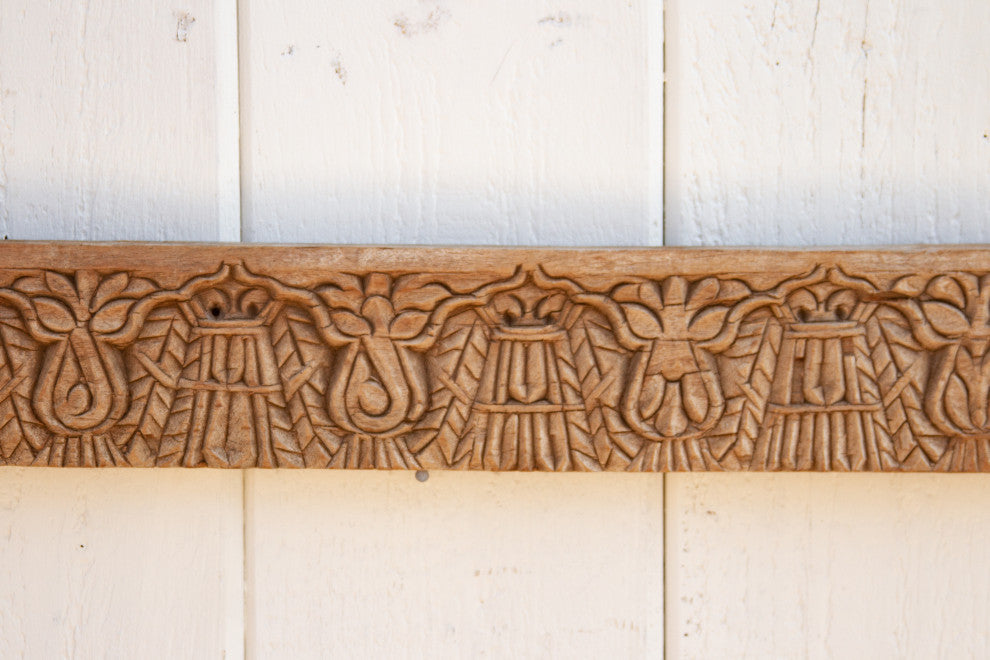 Antique Carved Teak Chemai Lintel