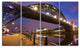 Bridges over River Tyne Newcastle, Cityscape Canvas Art Print, 48"x28", 4 Panels