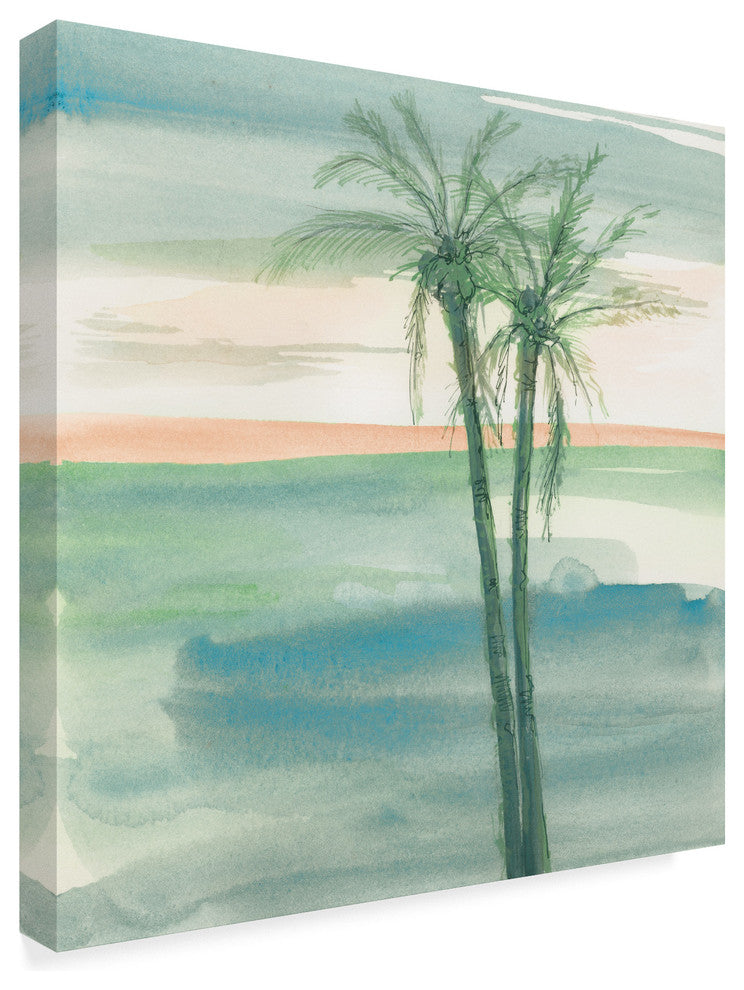 Chris Paschke ''Peaceful Dusk Ii Tropical'' Canvas Art, 24"x24"