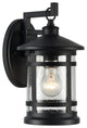 Chloe Lighting Abbington Transitional 1 Light Outdoor Wall Sconce, Black