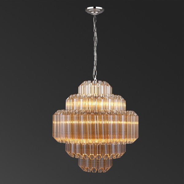 Safavieh Couture Adaline Glass Chandelier Nickel