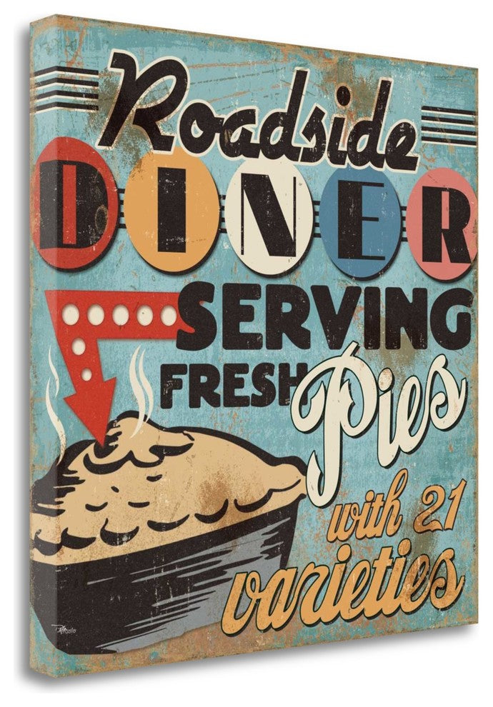 "Diners And Drive Ins II" By Pela Studio, Giclee Print on Gallery Wrap Canvas