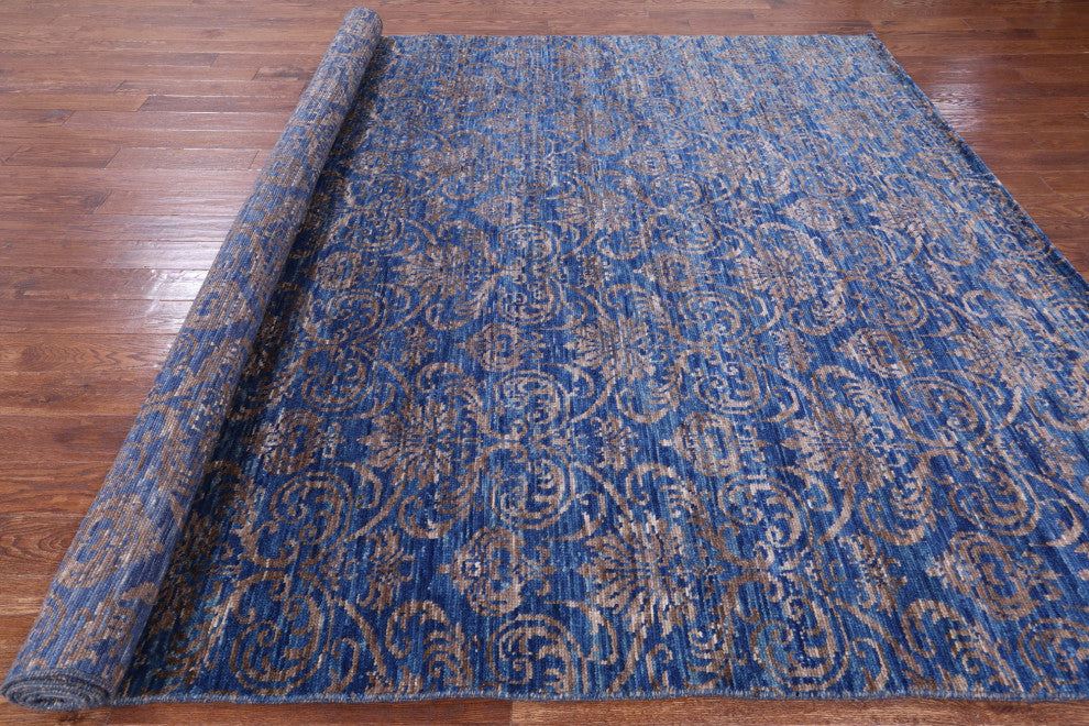Hand Knotted Modern Wool Rug 8' 10" X 11' 11" Q8589