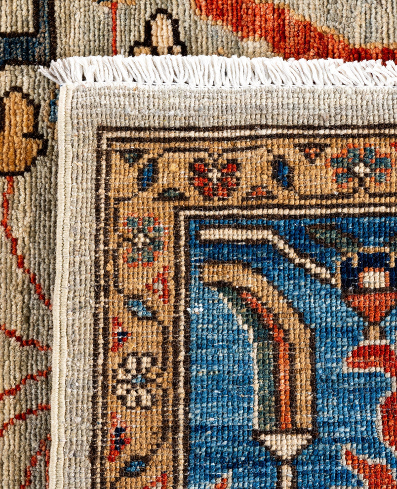 Serapi One-of-a-Kind Hand-Knotted Area Rug Light Gray, 7'11" x 9'10"