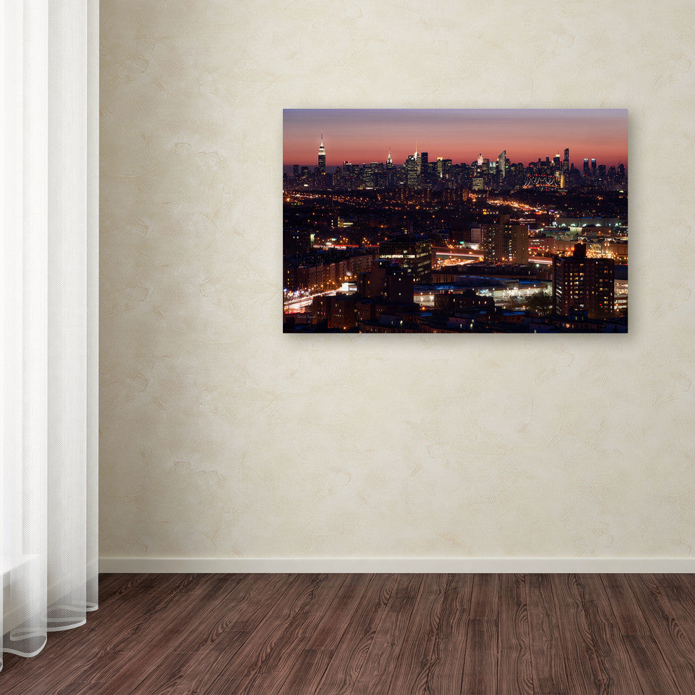 'Midtown From Queens' Canvas Art by David Ayash