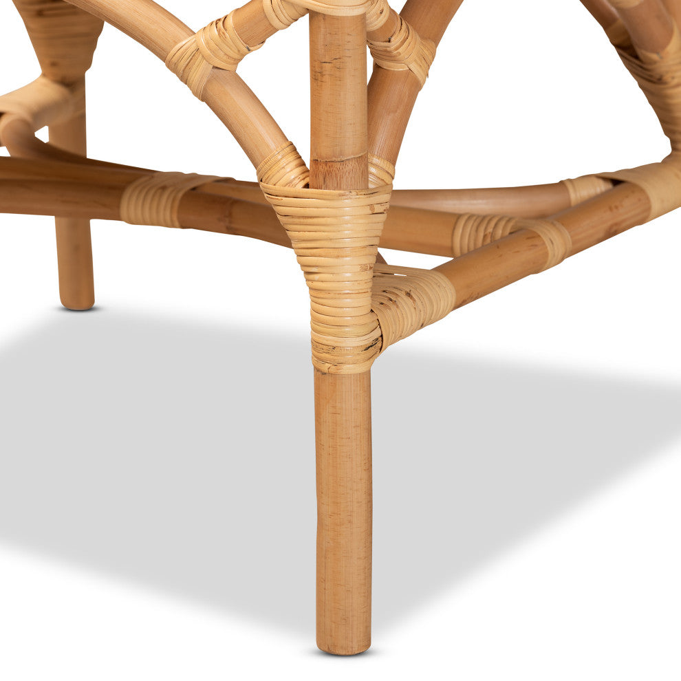 Baxton Studio Delta Modern and Contemporary Natural Finished Rattan Armchair