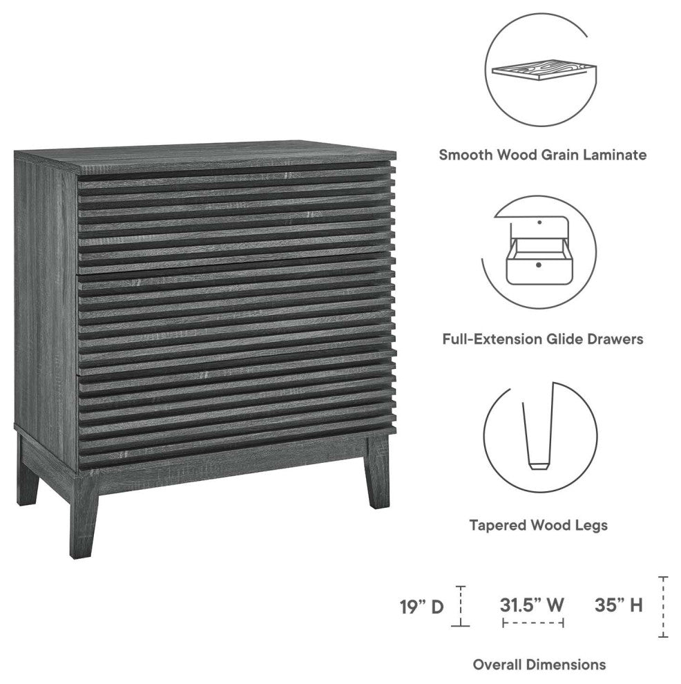 Render 3-Drawer Bachelor's Chest, Charcoal