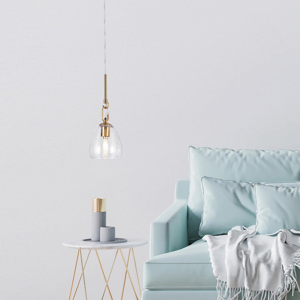 LNC 1-Light Polished Gold Modern/Contemporary Mini Kitchen Island Light