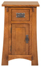 Mission Quarter Sawn Oak Tapered Leg Narrow Nightstand