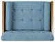 GDF Studio Greta Mid Century Modern Fabric Club Chair, Blue/Dark Walnut