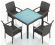 District 5 Piece Arm Dining Set, Canvas Charcoal