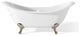 Cheviot Products Regency Cast Iron Bathtub With Faucet Holes, Polished Nickel