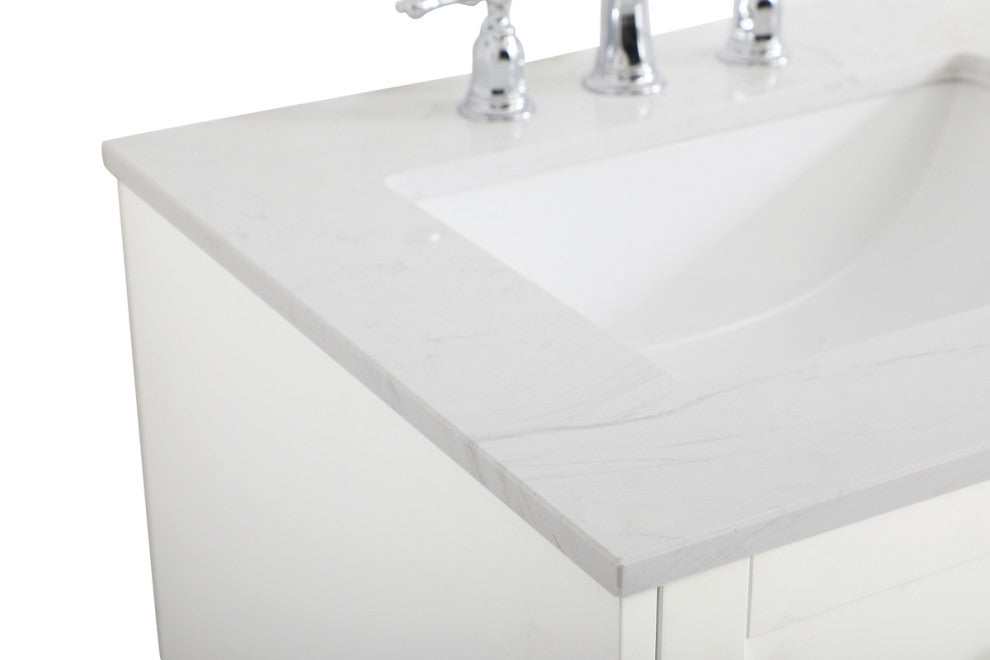 60" Double Bathroom Vanity, White