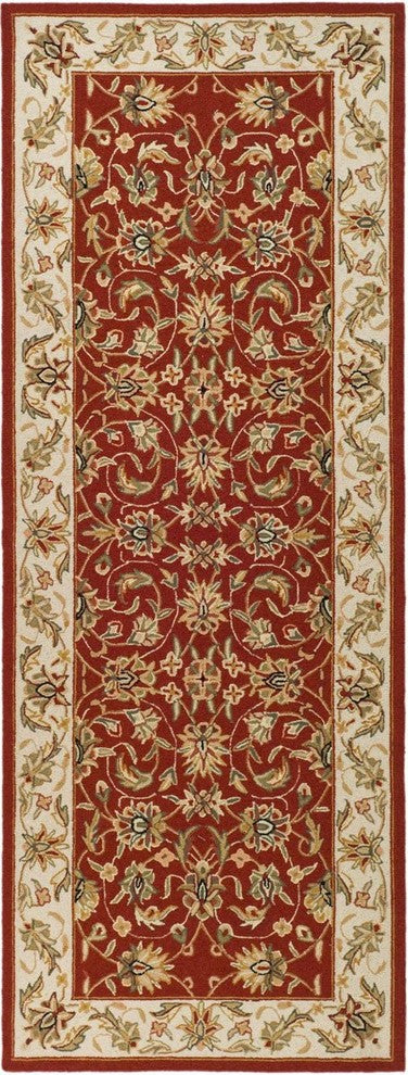 Safavieh Chelsea hk78b Rug, Burgundy/Ivory, 8'0"x8'0" Round