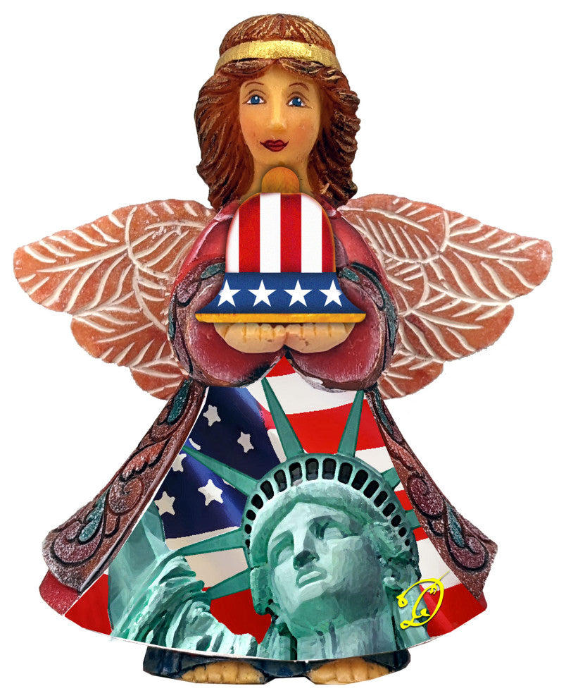 Patriotic Angel Figurine