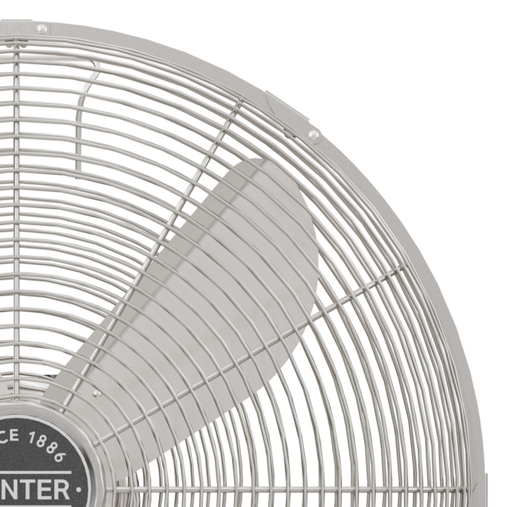 Hunter Classic Brushed Nickel 4-Blade Oscillating 3-speed Standing Fan