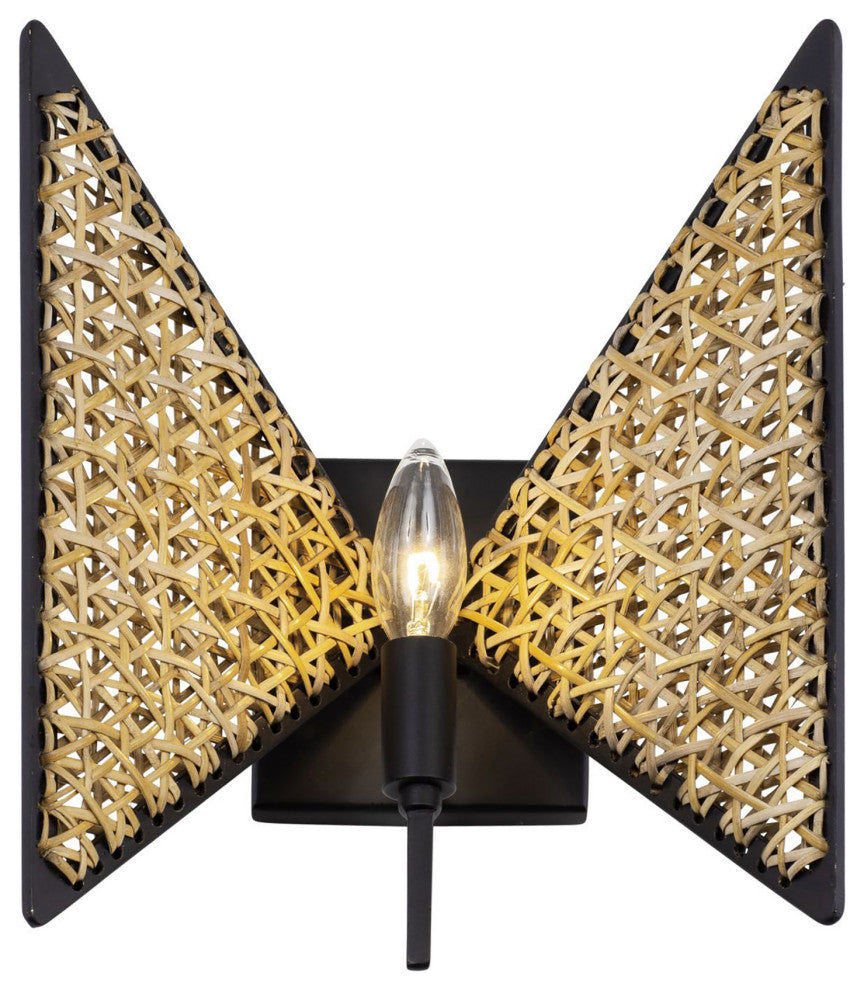 Machina 1-Lt Sconce - Matte Black/Sulahiya