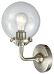1-Light Beacon 6" Sconce, Brushed Satin Nickel, Glass: Clear