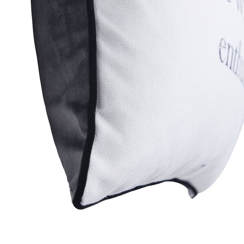 Dann Foley Double Sided Pillow Churchill Quote Gray Velvet 24" X 24"