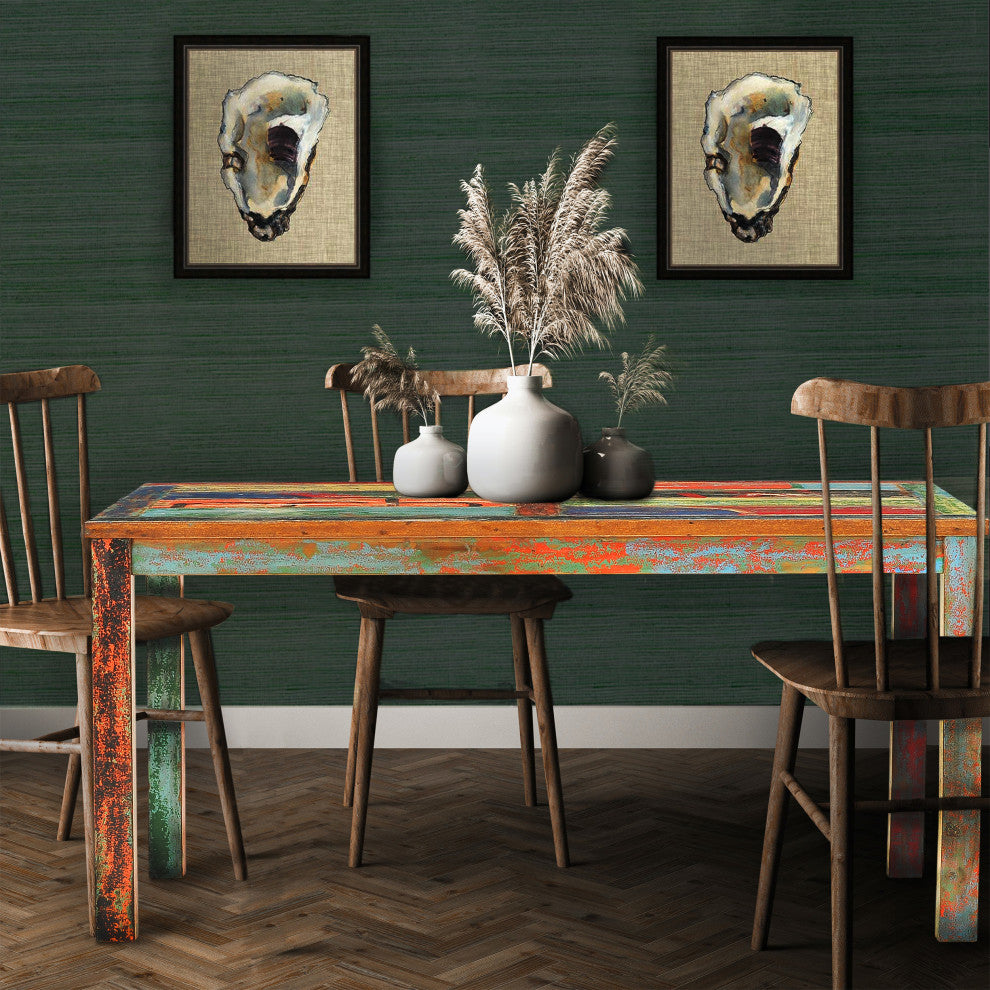Teak Wood Dining Table Made From Recycled Teak Wood Boats, 63 X 35"