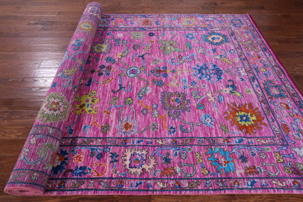 7' 2" X 14' 2" Turkish Oushak Hand-Knotted Wool Rug - Q13636