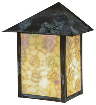 9 Wide Seneca Lotus Leaf and Dragonfly Wall Sconce