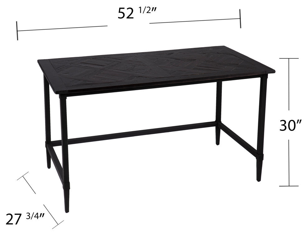 Elle Reclaimed Wood Desk, Black