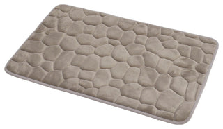 Bath Rug Memory Foam Mat 3D Pebble 32"x20", Taupe, Bath Mat