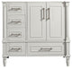 Aberdeen Bathroom Vanity, White, 36" Right, Cabinet Only