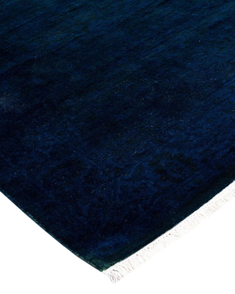 Fine Vibrance, One-of-a-Kind Hand-Knotted Runner Rug Purple, 3'1"x12'6"