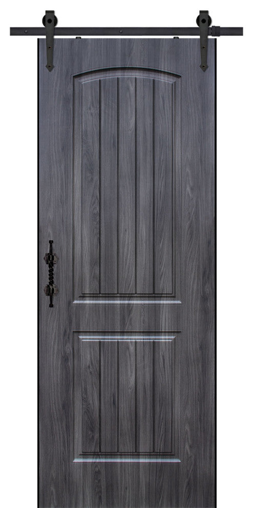 Midnight Solid 2 Panel MDF Barn Door, 32" X 96"