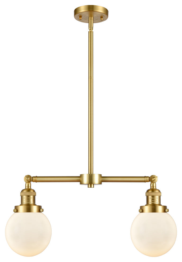 Beacon Island Light, Satin Gold, Matte White
